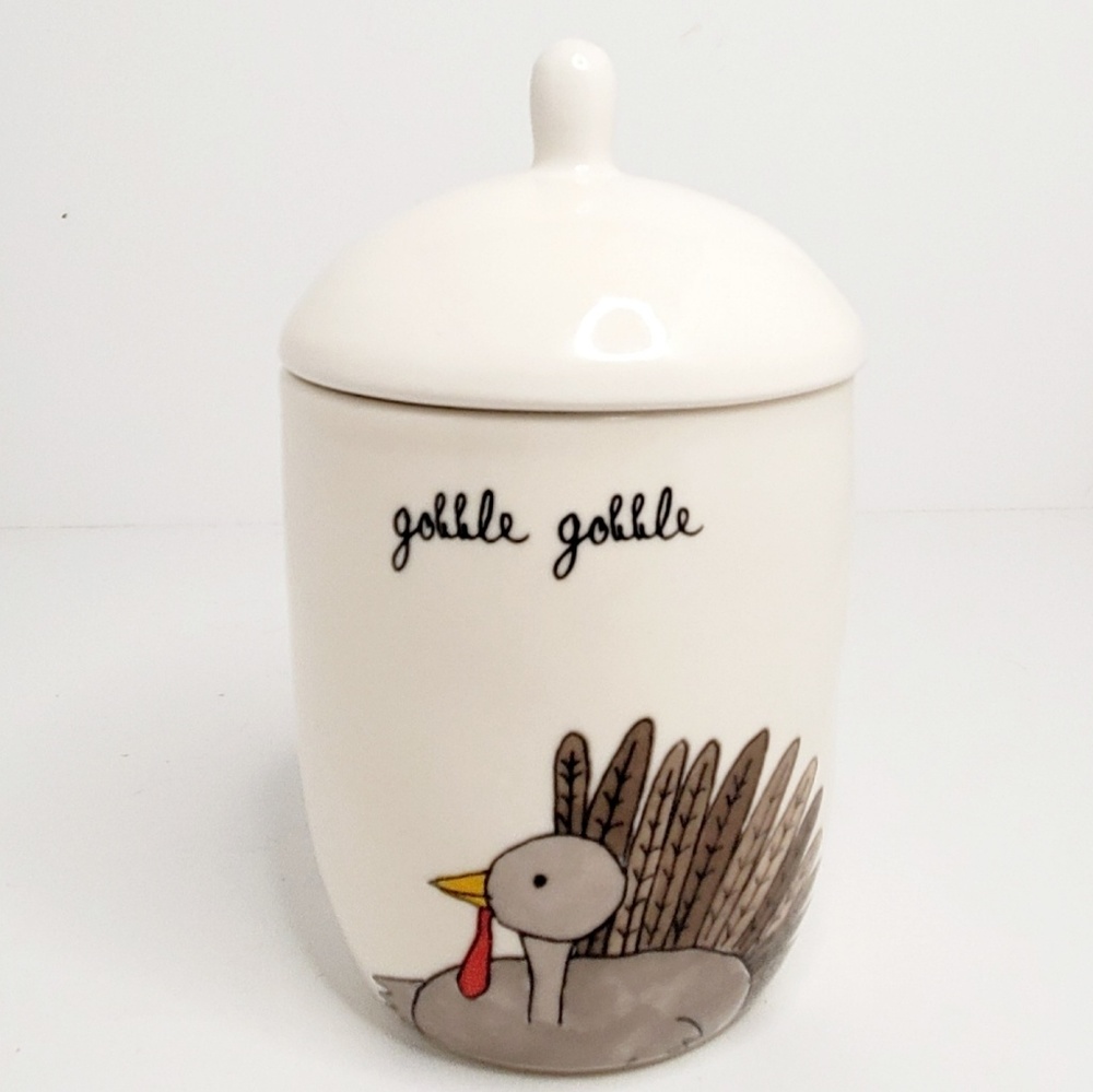 Rae Dunn Gobble Gobble Turkey Lidded Sugar Jar